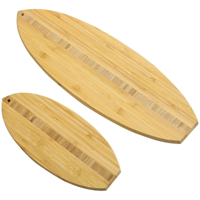 洗浄のサーフボードの定形タケ肉屋ブロックの木製のまな板2pcs