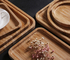 回復可能なタケ長方形の皿は、自然な木の食糧版端の設計を上げた
