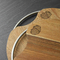 台所円形Dia 30cmのアカシアのハンドルを持つ木製のまな板