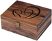 ウォールナッツ記念品 鍵と蓋付きの木製包装箱